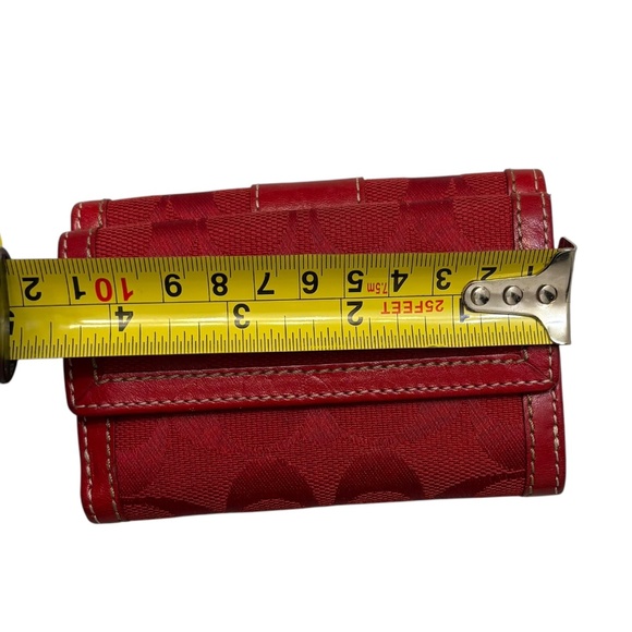 Coach vintage y2k mini signature mini soho wallet red
